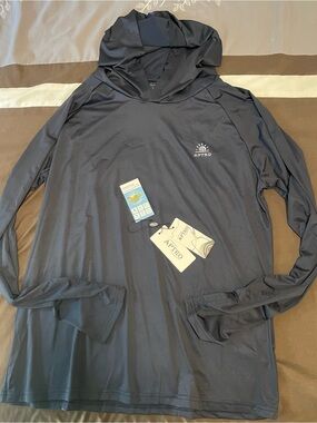 APTRO Men's UPF 50+ Long Sleeve Hoodie Shirt UV Rash Guard XL Brand New w/tags
